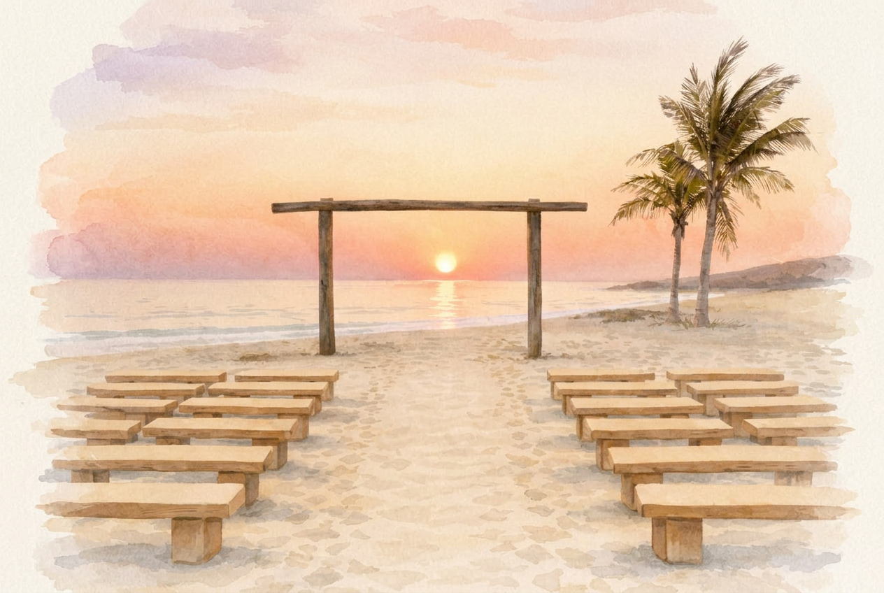 Cérémonie à la Plage